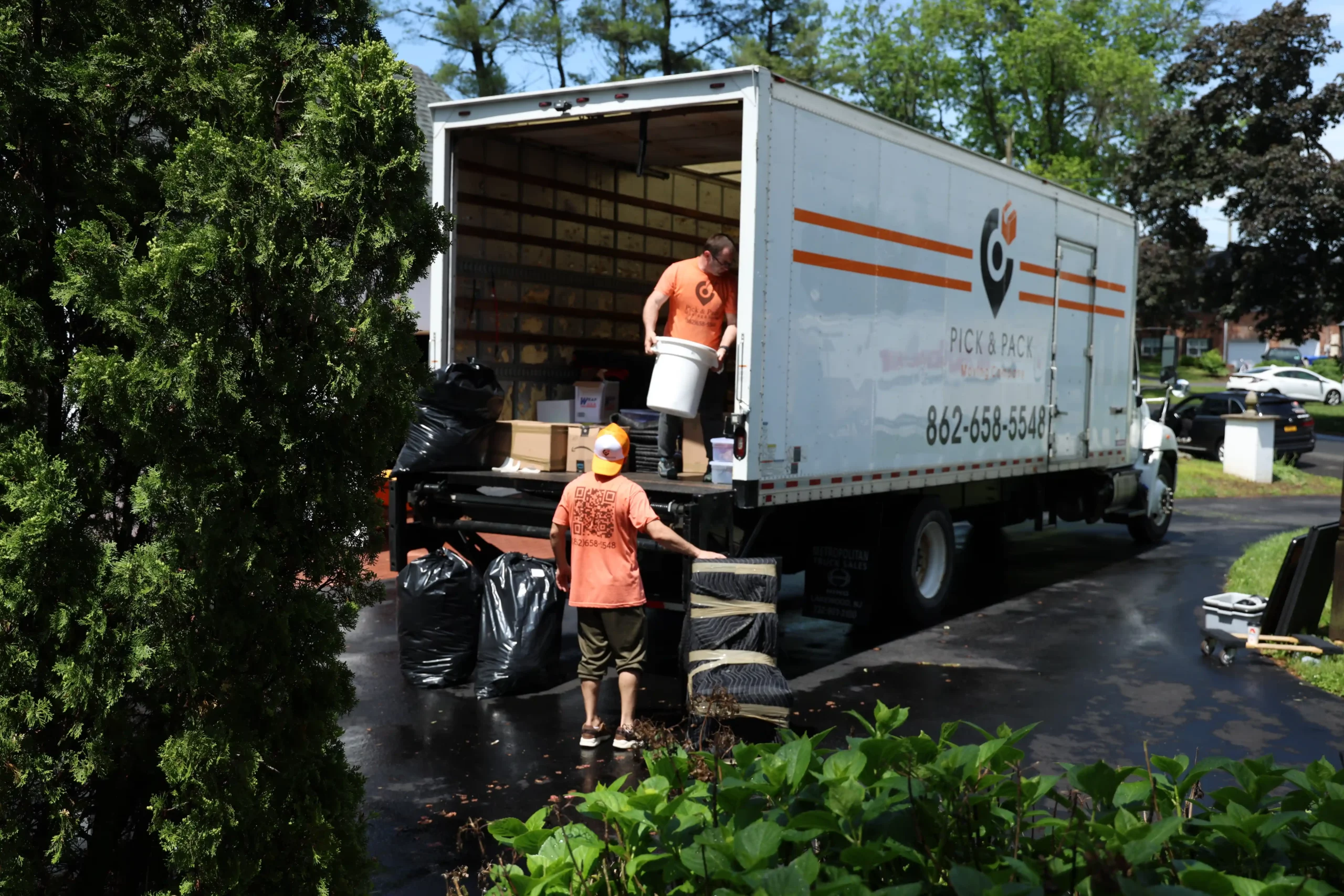 Pick and Pack crew loading a moving truck at a Princeton, NJ home