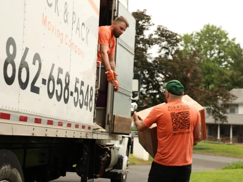 Pick and Pack crew loading furniture into the truck in Hamilton